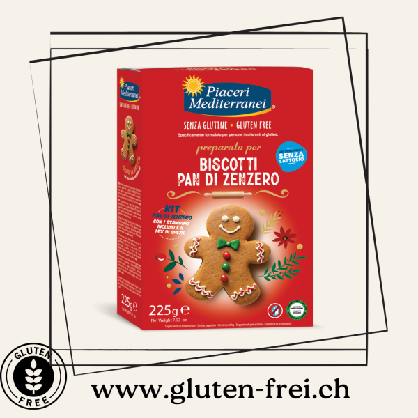 Set di pan di zenzero Set Biscotti Pan di Zenzero di Piaceri Mediterrane senza glutine